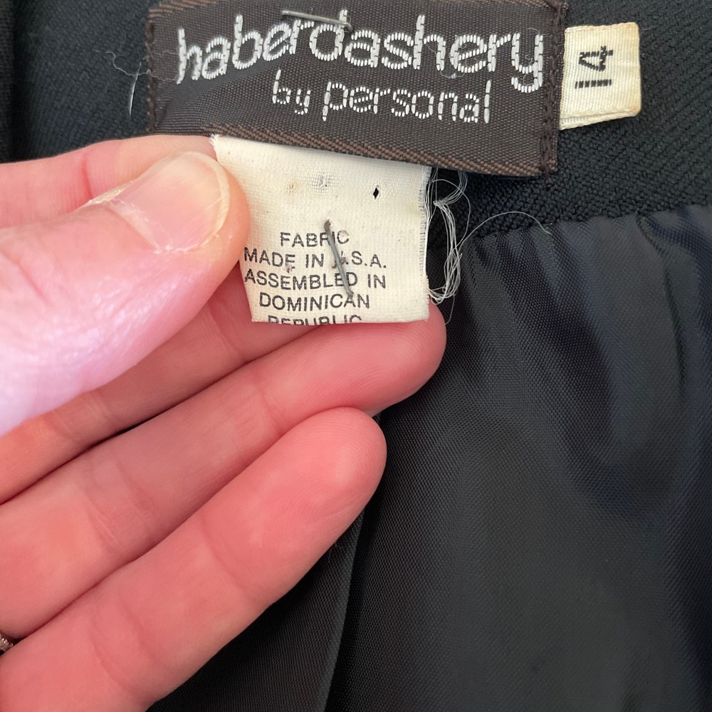 Haberdashery Vintage Black Blazer Womens Size 14 Business Casual Office Wear Vtg - Picture 8 of 10